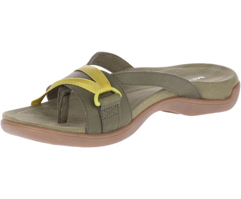 Merrell Sandaler Dame - District Kindra Thong - Olivengrøn - FWJ231658